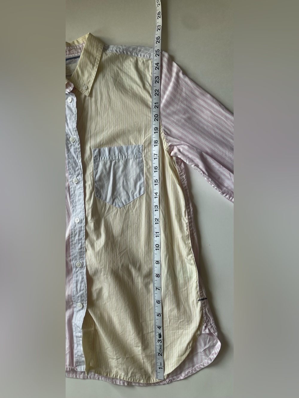 J. Crew Pastel Multi-Panel Stripe Button-Up Shirt - Picture 5 of 10